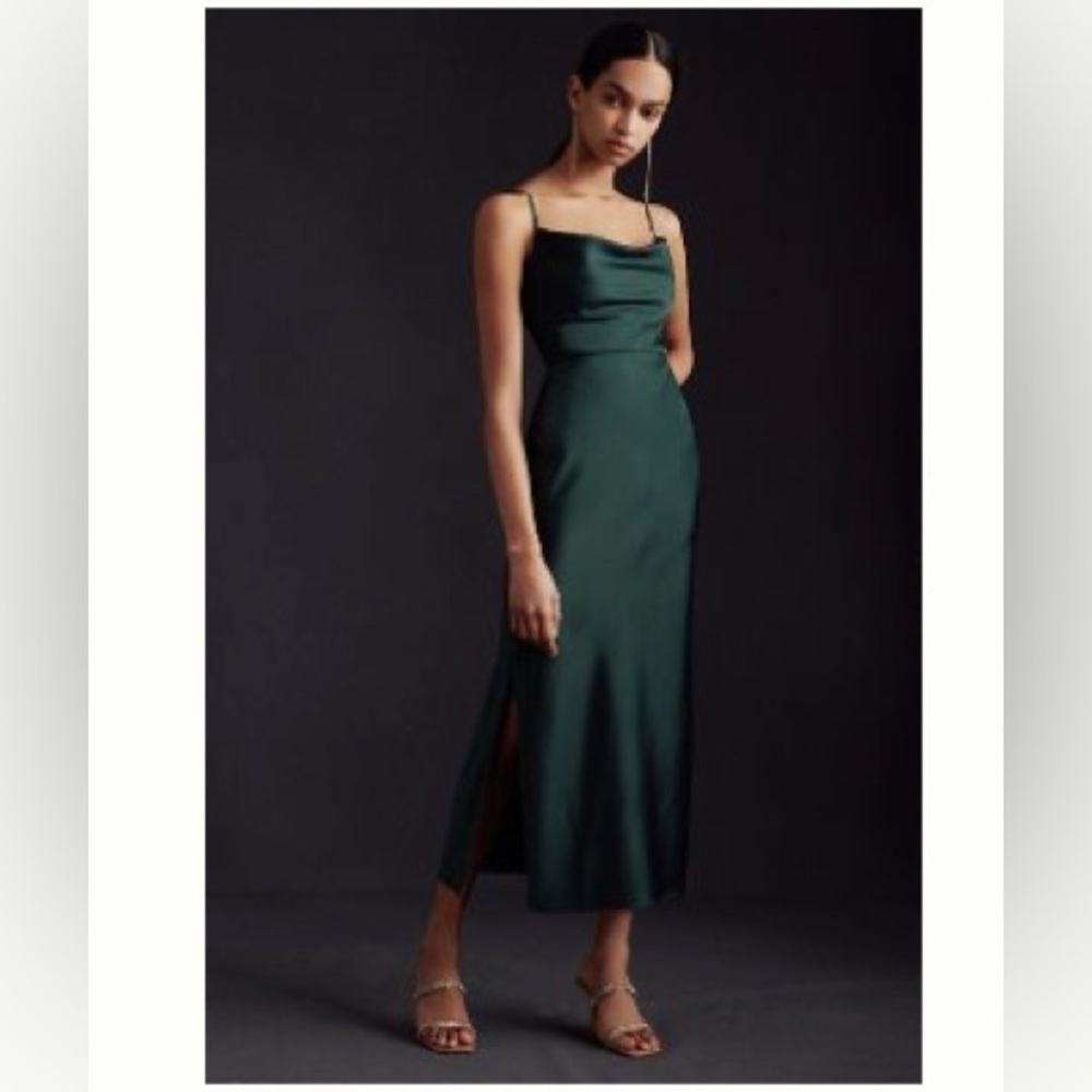 BHLDN Calie Cowl Neck Dress